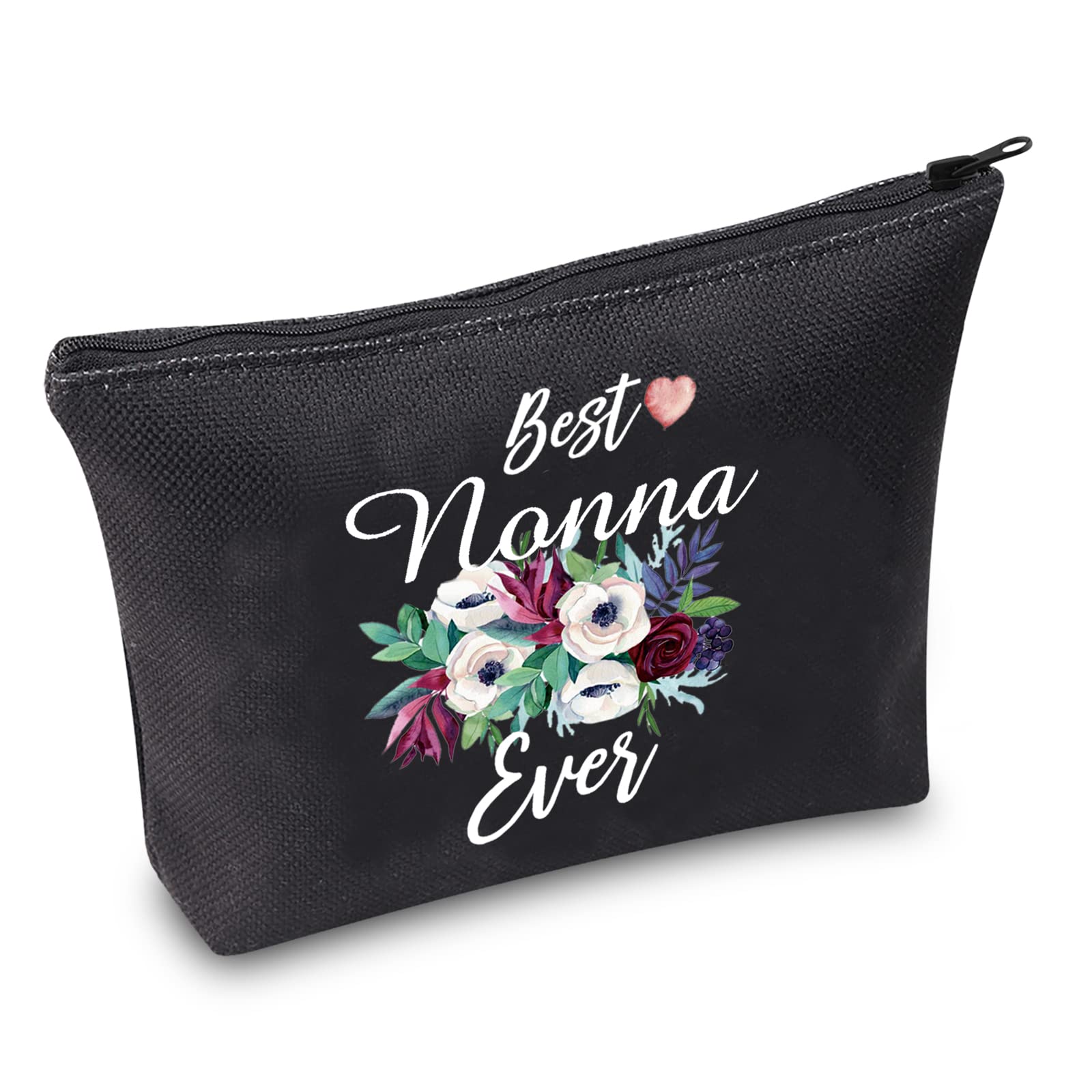 TSOTMO Best Nonna Ever Gift - Thoughtful Grandma Gift from Grandchild - Premium Nonna Makeup Bag for Travel & Daily Use | Perfect for Birthdays, Mother's Day & Special Occasions
