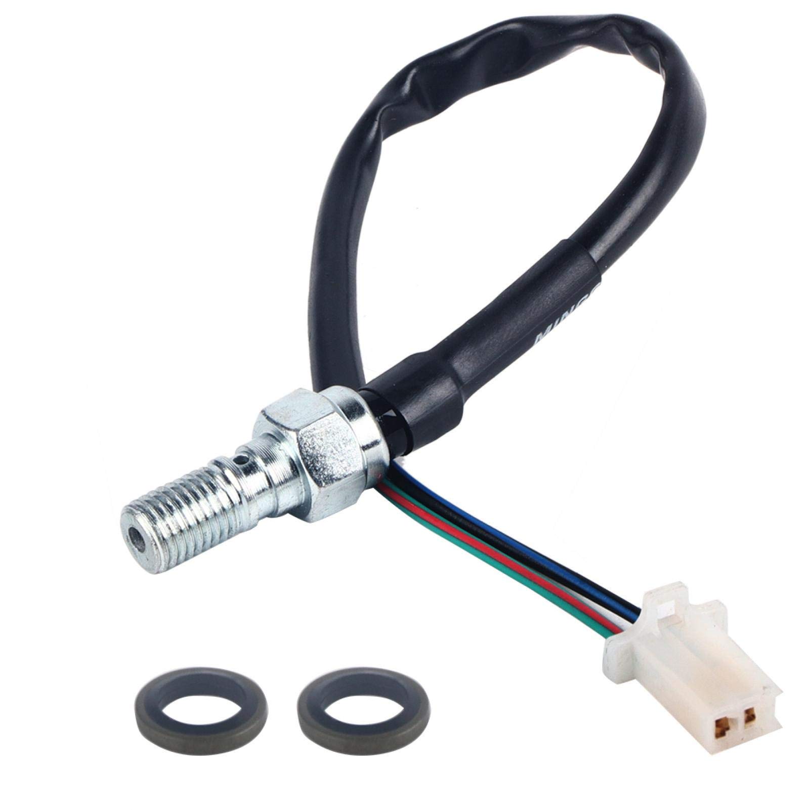 Ymiko Motorcycle Hydraulic Brake Switch - Universal Hydraulic Brake Light Switch for Motorcycles with Straight Head Design | Perfect for Rear Brake Light Activation & Oil Hose Hydraulic Pump Systems | Ideal for Street Bikes, Cruisers & Custom Motorcycle Upgrades