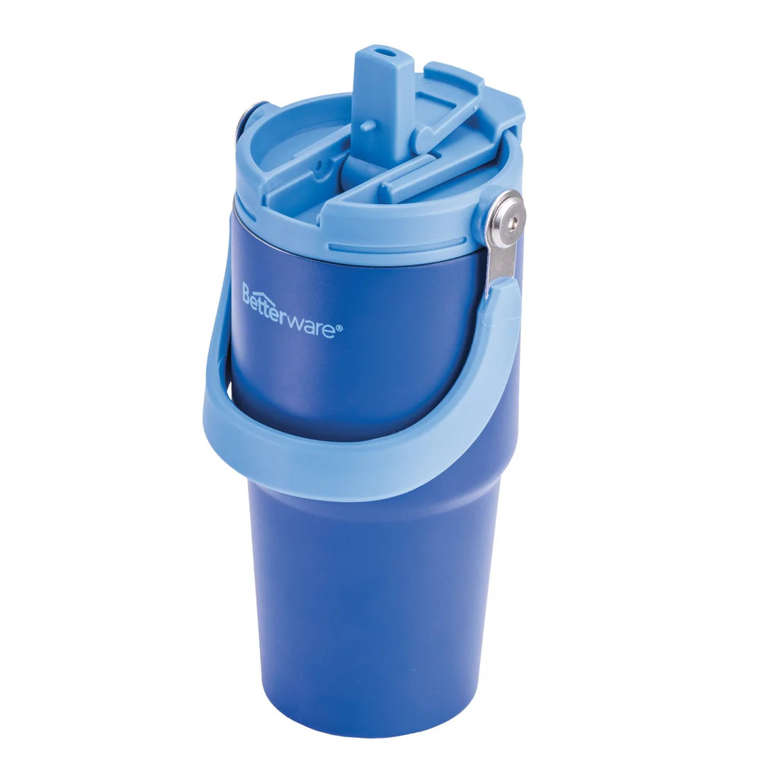 Premium Blue Thermal Tumbler - 20oz Stainless Steel Vacuum Insulated Travel Mug - Keeps Drinks Hot/Cold for 24 Hours - Perfect for Coffee, Tea, Hiking, Camping & Office Use