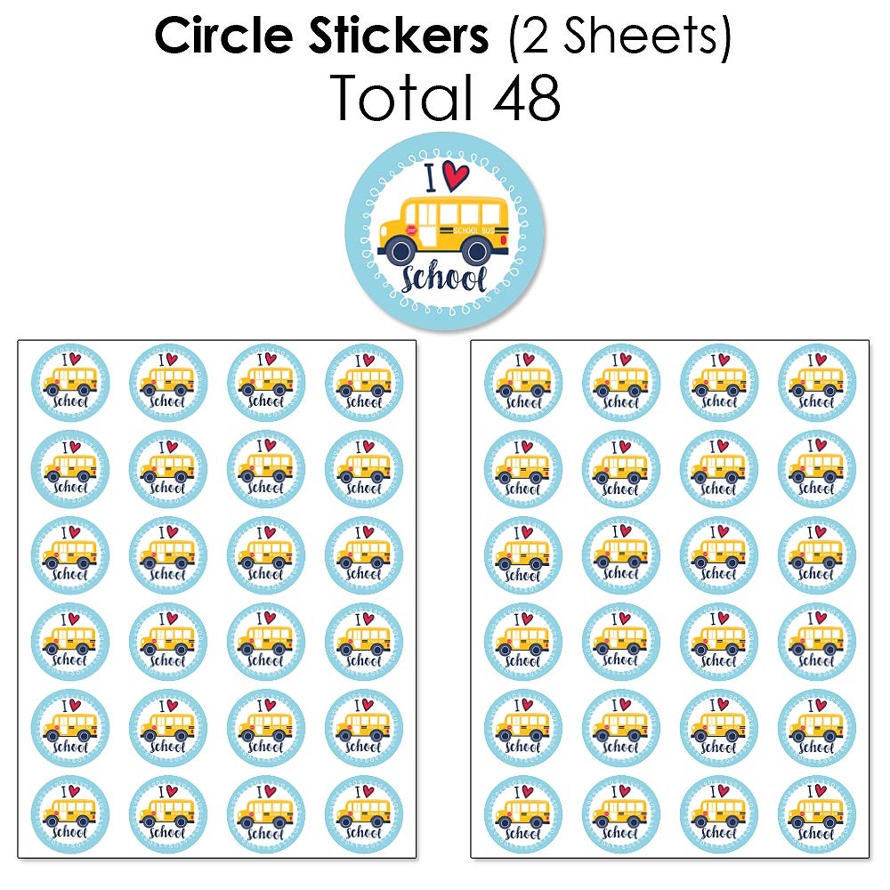 Big Dot of Happiness Back to School Candy Wrappers & Stickers Kit - 304pcs Classroom Decorations for First Day of School, Teacher Gifts, Student Treats & Party Favors - Perfect for DIY Candy Bars, Goodie Bags & Bulletin Boards