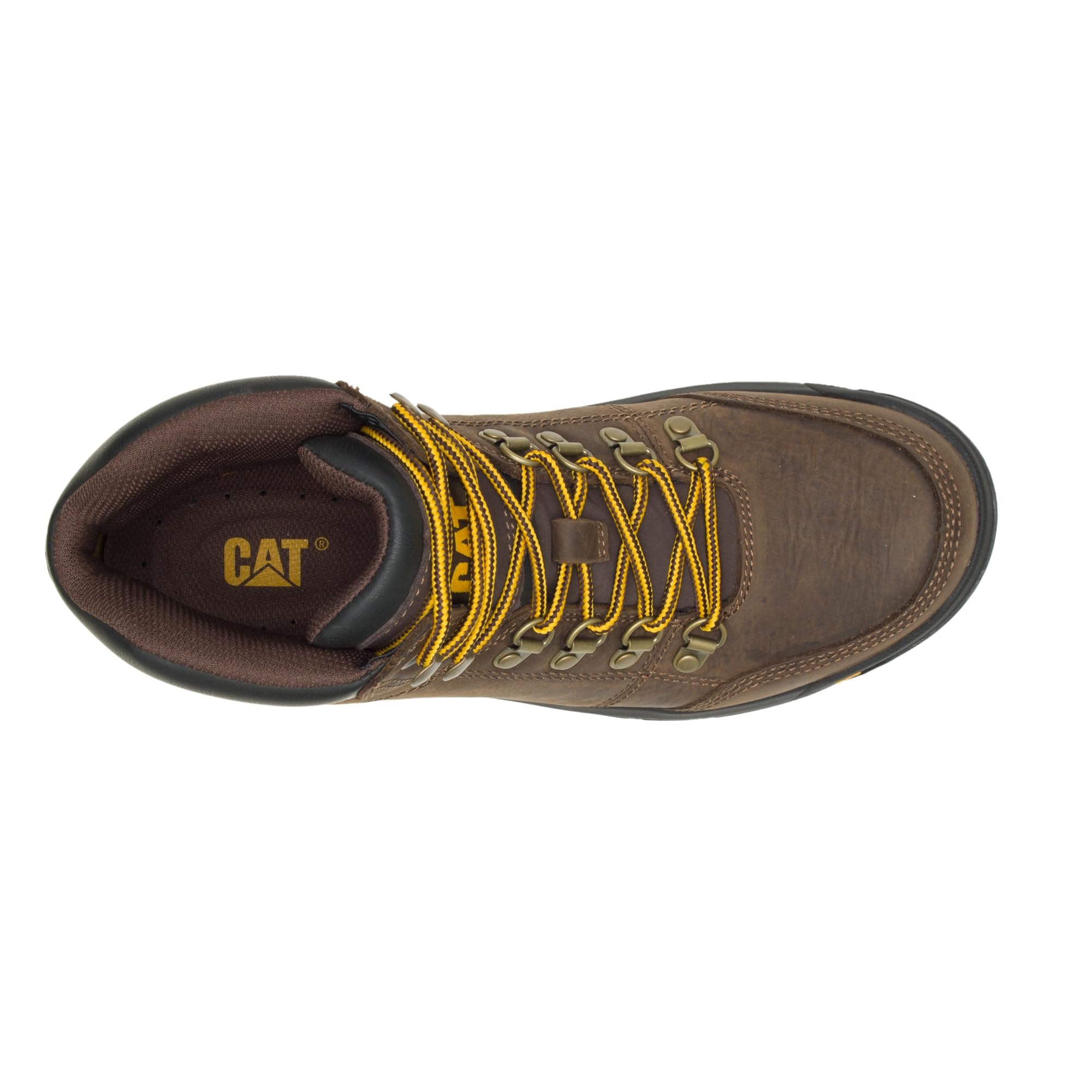 Cat Footwear Men's Outline Soft Toe Work Boot - Durable Safety Shoes for Construction & Outdoor Work | Comfortable Non-Slip Work Boots for Men