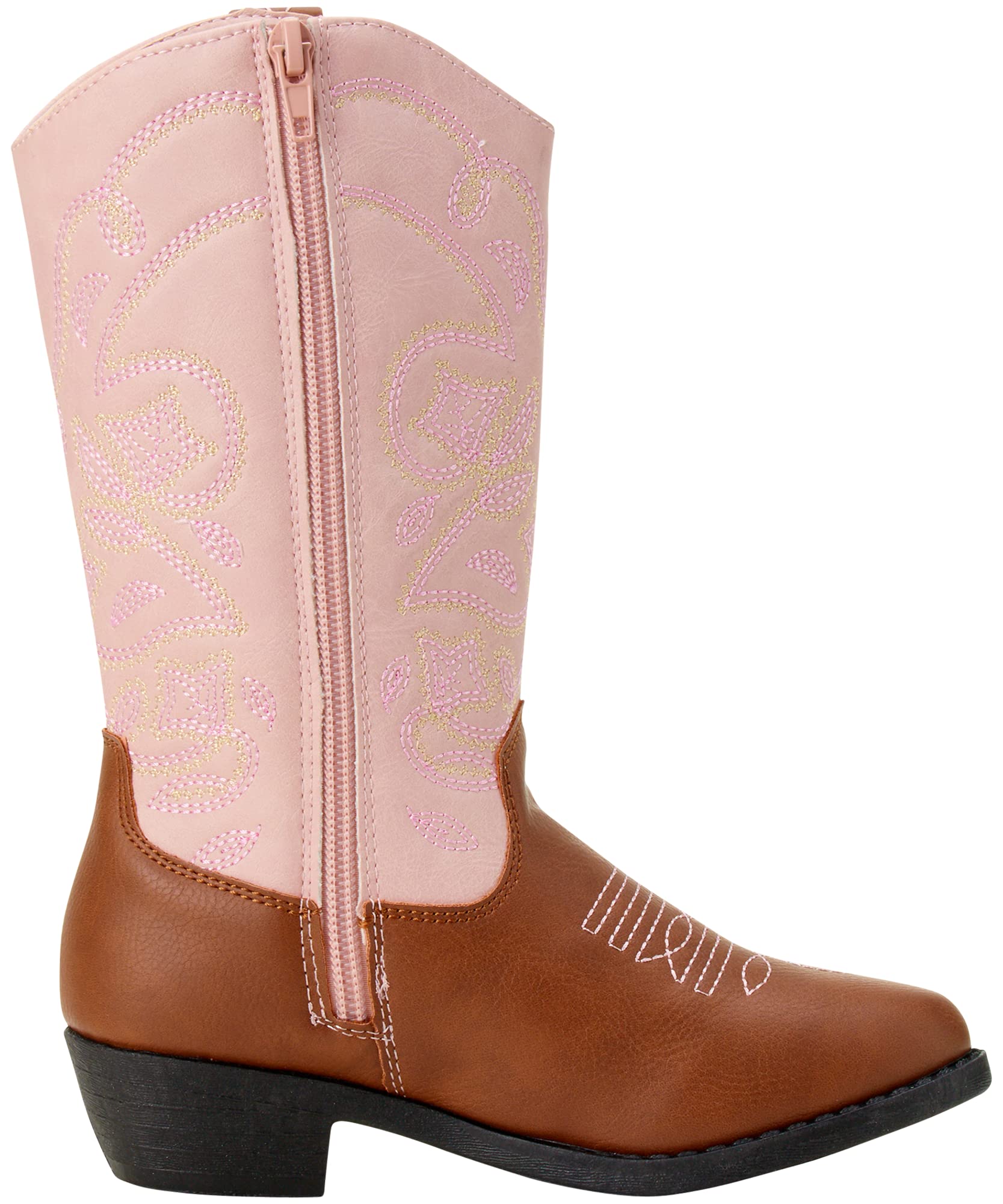 Girls' Western Cowboy Boots for Toddlers - Comfortable & Stylish Leather Booties for Kids - Perfect for Rodeo, Country Dance & Western Fashion