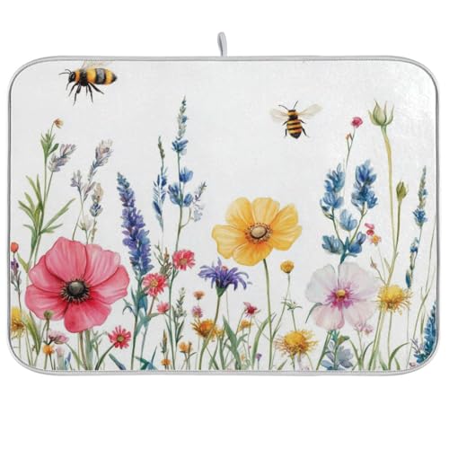 Bees and Blooming Flowers