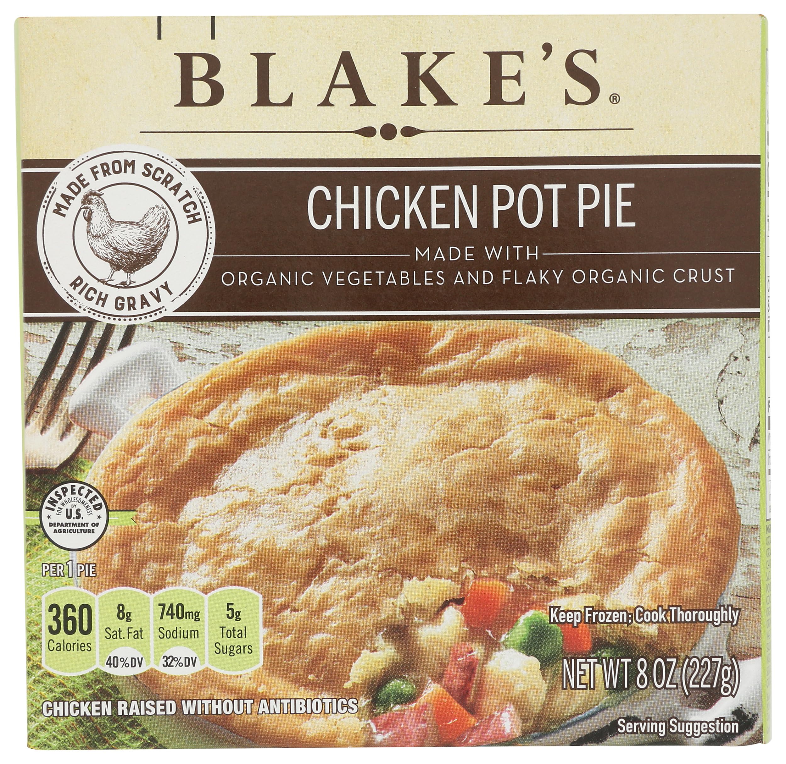 Blake's Chicken Pot Pie with Vegetables - 8 oz Frozen Pie | Comfort Food for Family Dinners & Quick Meals