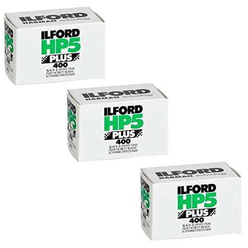 Ilford HP5 Plus 400 Black & White Film - 35mm 36 Exposures (3 Pack) for Street Photography & Low Light Shooting