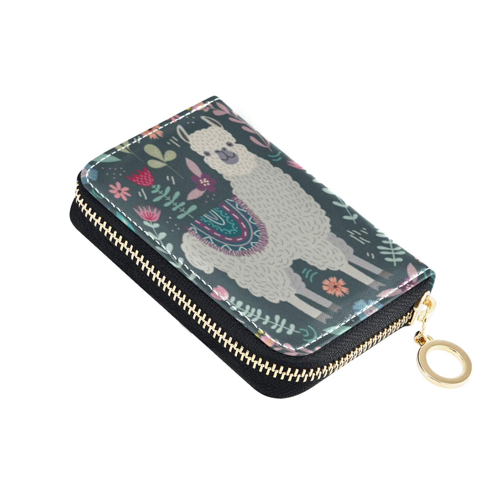 MOYYO RFID Blocking Leather Credit Card Holder - Stylish Zipper Wallet for Women & Girls - Perfect for Travel, Shopping & Everyday Use