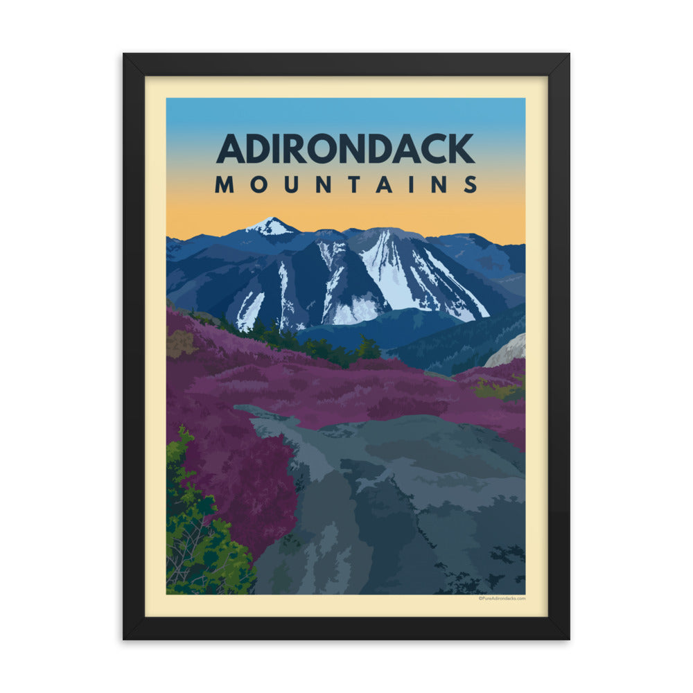 Sunrise in the Adirondack High Peaks - Premium Wall Art Poster for Home & Office Decor - Perfect for Living Rooms, Bedrooms & Gifts