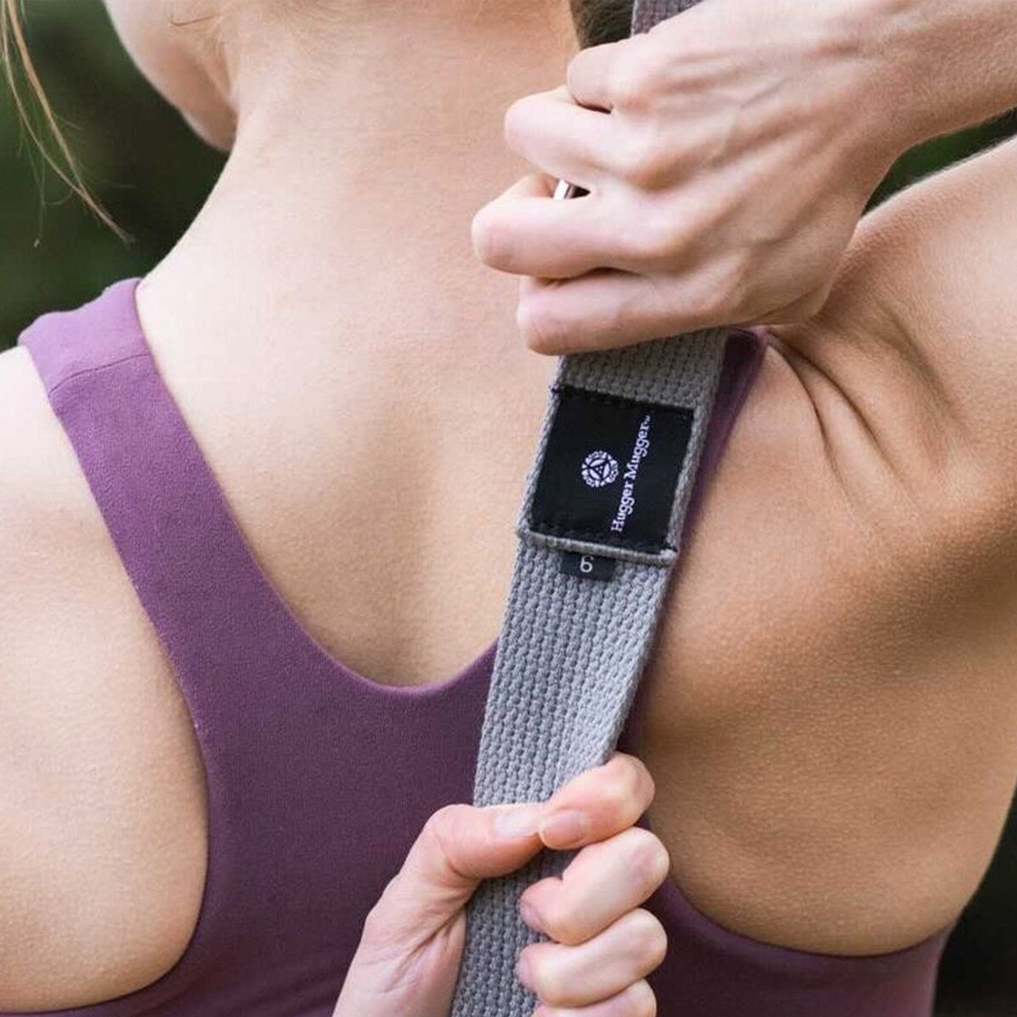10ft Cotton D-Ring Yoga Strap for Stretching & Flexibility - Ideal for Yoga, Pilates & Fitness Training at Home or Studio