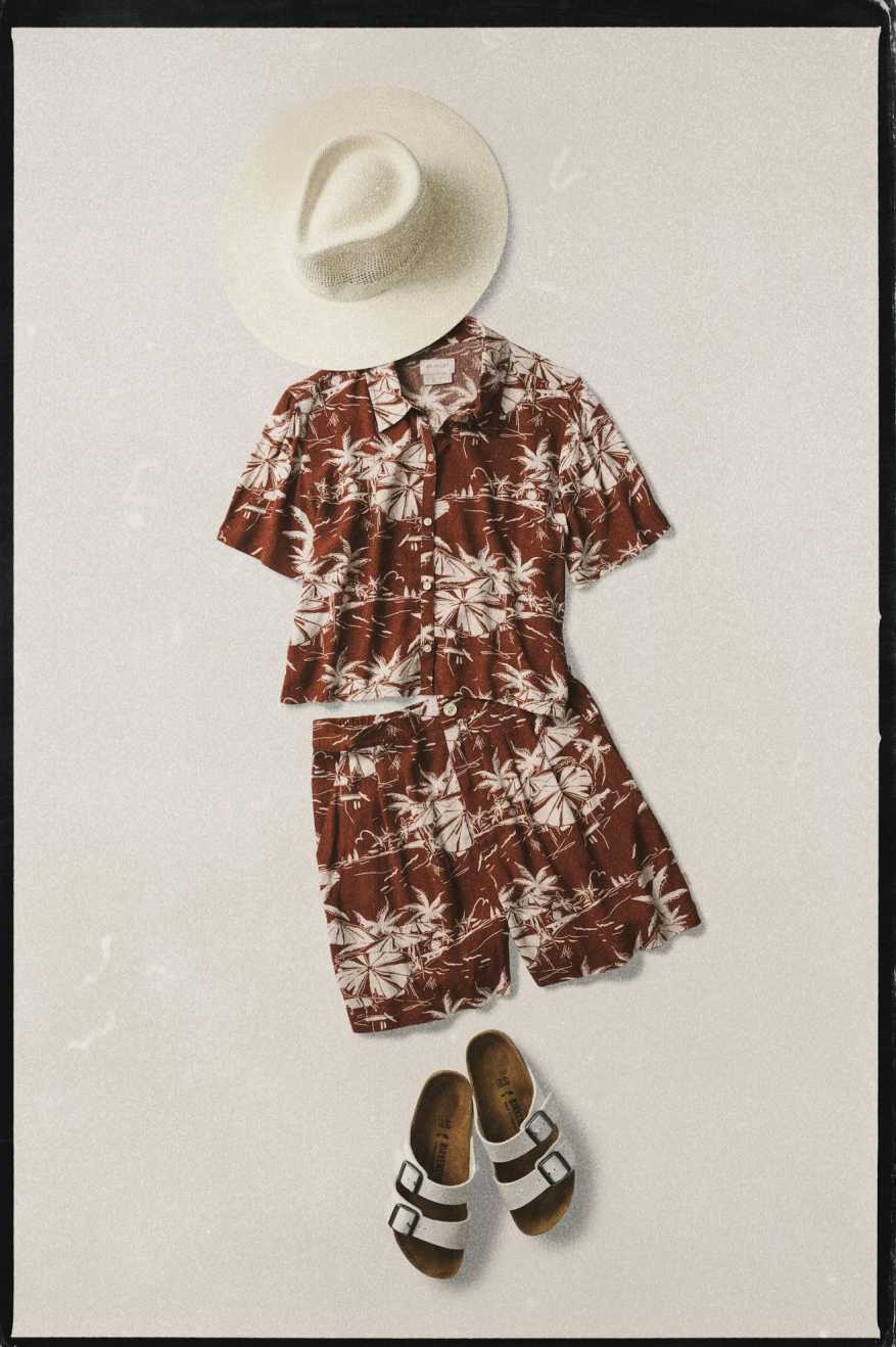 Stylish Riviera Shorts in Sepia - Perfect for Beach Vacations, Summer Outings & Casual Wear