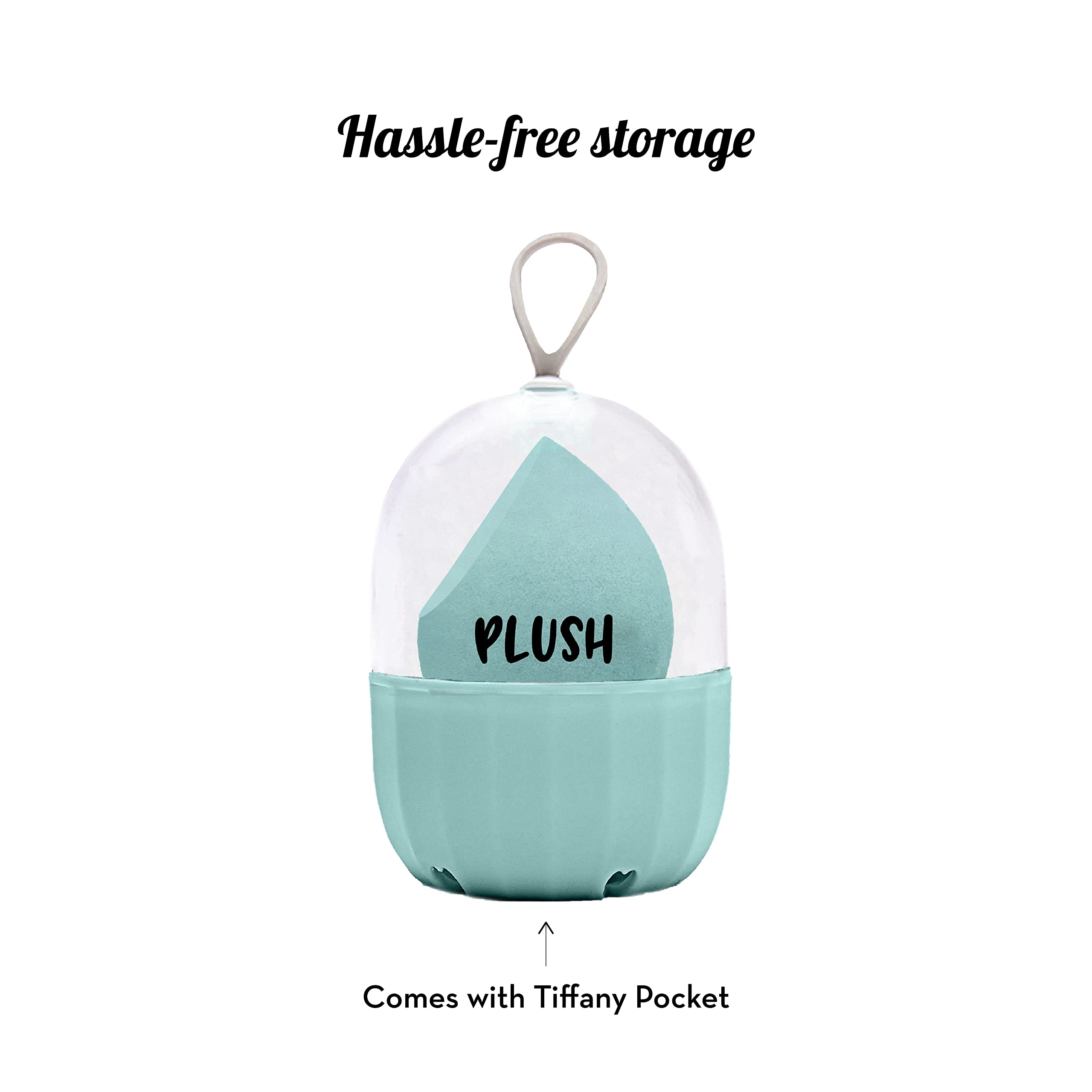 Premium Pear-Shaped Beauty Blender Sponge - Soft Tiffany Blue Microfiber Makeup Sponge with Travel Case | Saves 60% More Makeup | Works with Liquid, Cream & Powder Formulas | Cruelty-Free Vegan Latex-Free | Perfect for Professional Makeup & Travel Touch-Ups