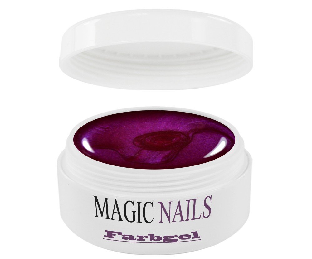 Magic Nails Color Gel - Raspberry Metallic Shade (5ml) - Long-Lasting Nail Polish for Manicures & Pedicures - Perfect for Parties, Weddings & Special Occasions