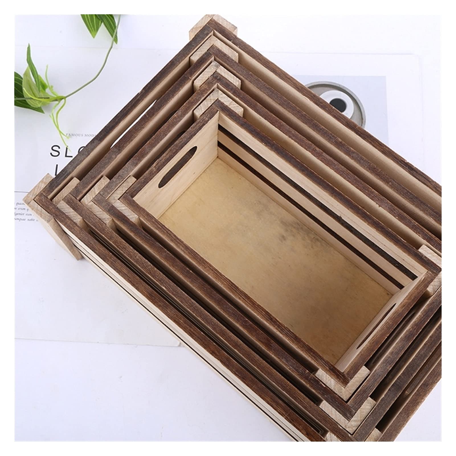 Handmade Wooden Storage Basket - Rectangular Desktop Organizer Box for Toys & Sundries, Small Size - Perfect for Home Office & Kids Room Organization