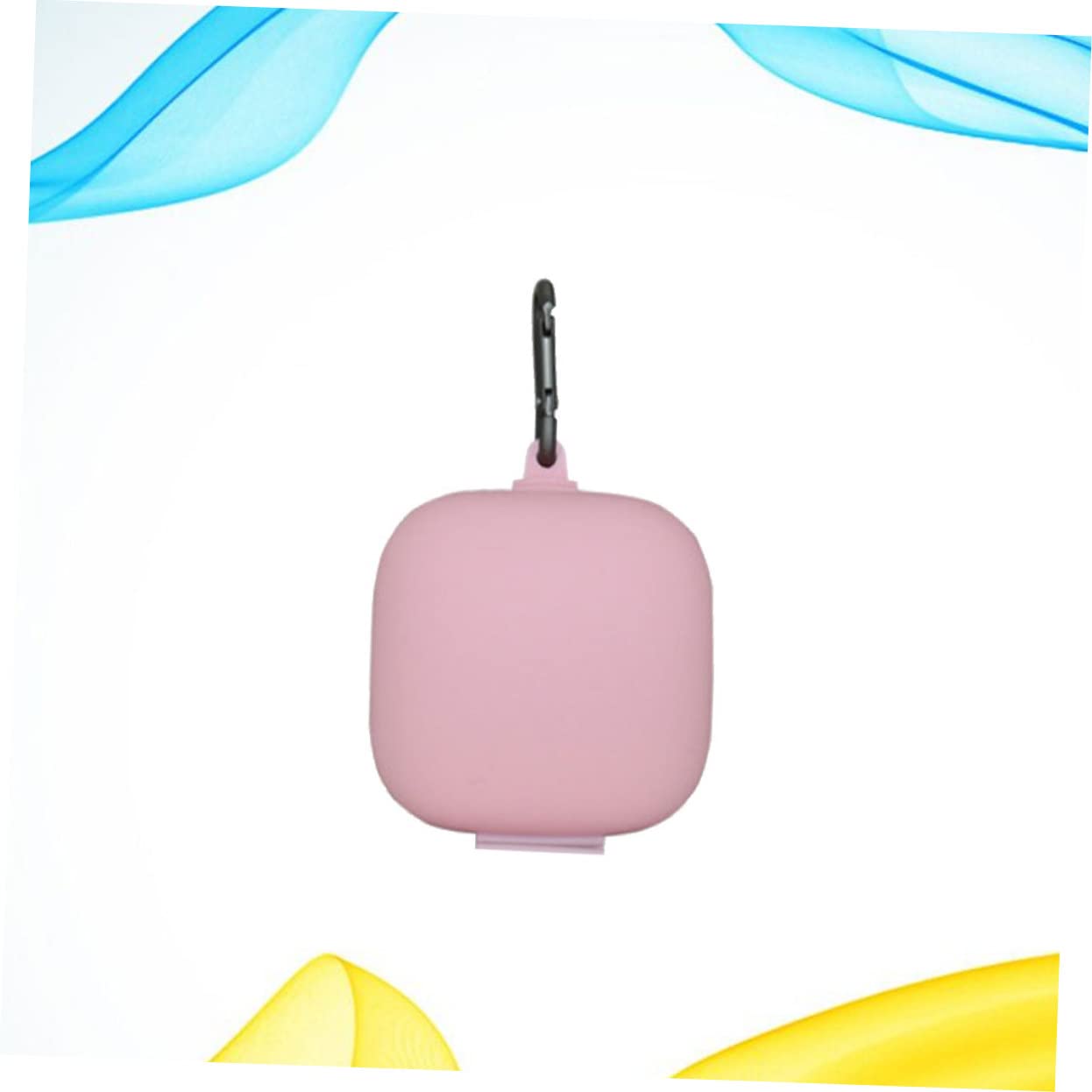 OSALADI 2-Pack Silicone Headphone Case with Metal Buckle - Protective Skin Cover for Wireless Earbuds, Scratch Resistant Headset Holder (Pink) - Perfect for Travel, Gym & Daily Storage