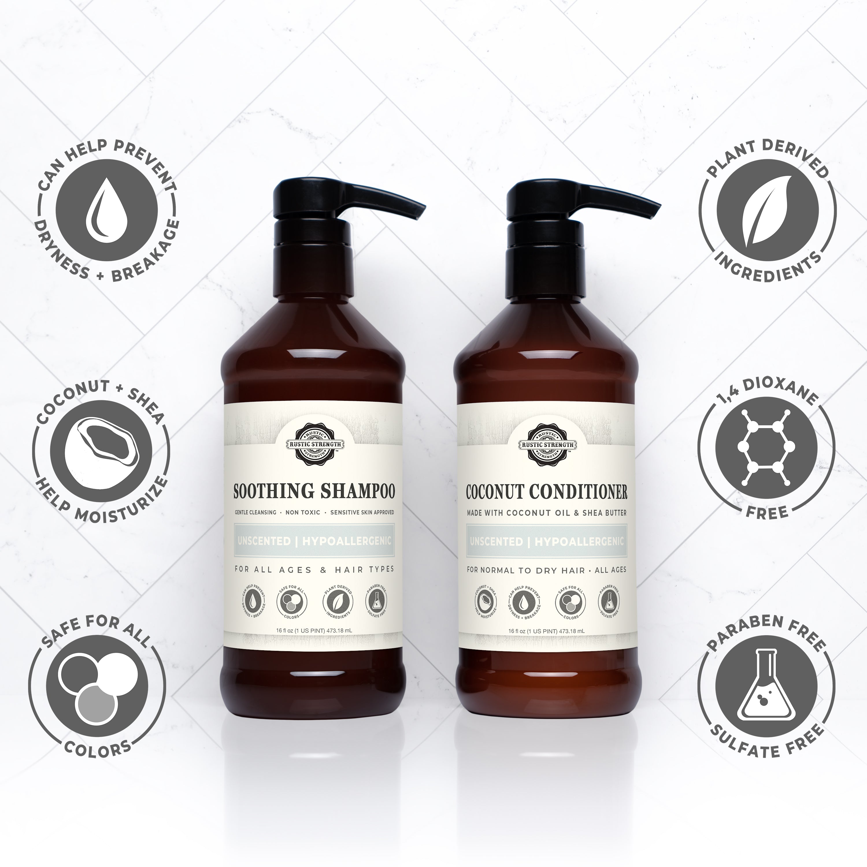 Organic Coconut & Lavender Tea Tree Hair Conditioner for Dry Damaged Hair - Hydrating Deep Moisturizing Treatment for Salon-Quality Results at Home - Perfect for Curly, Frizzy & Color-Treated Hair