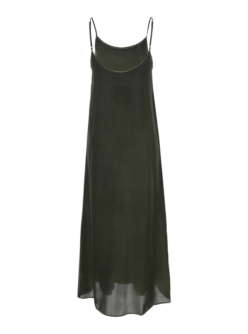 Anaya Green Long Dress with Adjustable Spaghetti Straps - Elegant Summer Maxi Dress for Beach, Vacation & Special Occasions