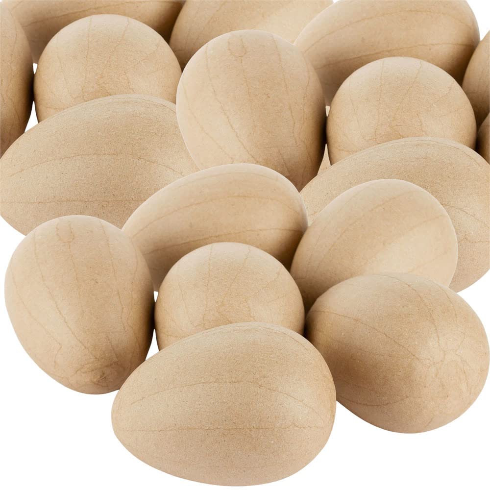 72 Pcs Bulk Papier Mache Easter Eggs for DIY Crafting - Ready to Paint, Decoupage & Decorate - Perfect for Easter Decorations, Party Favors & Home DIY Projects