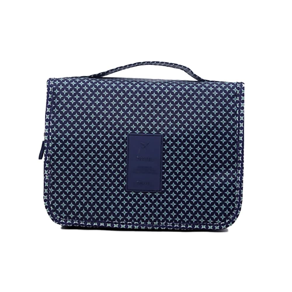 WANQLYN Professional Cosmetic Makeup Kit Organizer - Waterproof Travel Makeup Bag with Storage Pouch, Dark Blue Cosmetic Case for Women | Perfect for Travel, Home & Salon Organization