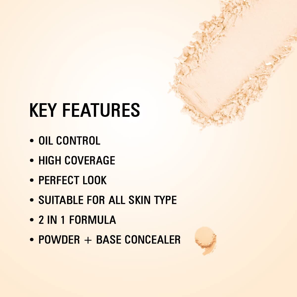 MATT LOOK Perfect Look Oil Control 2-in-1 Compact Powder & Foundation | High Coverage HD Finish Concealer | Blendable for All Skin Types | 20g Fair | Ideal for Daily Makeup & Photoshoots