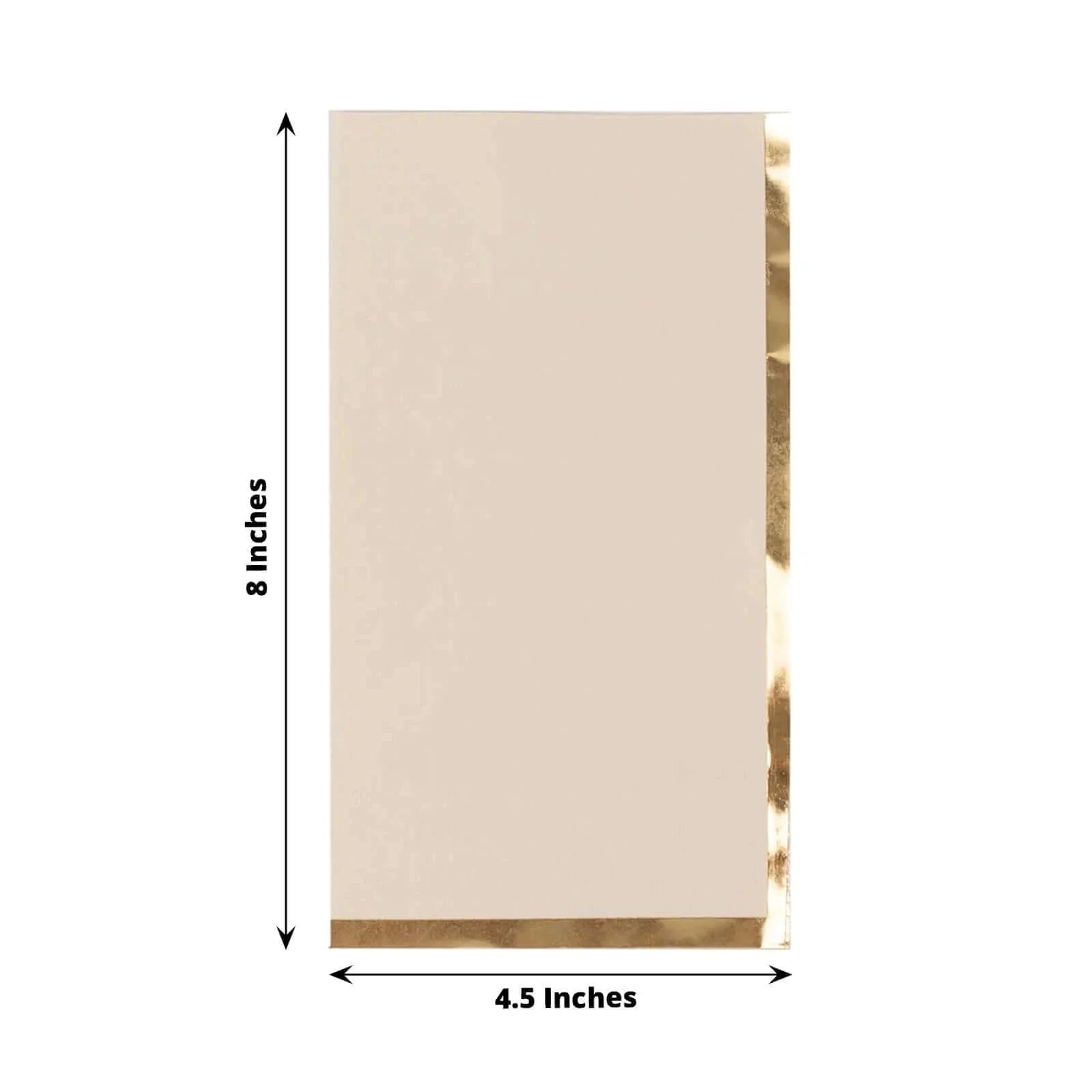 50 Premium Soft 2-Ply Dinner Napkins with Elegant Gold Foil Edge - Perfect for Weddings, Parties & Fine Dining Table Settings