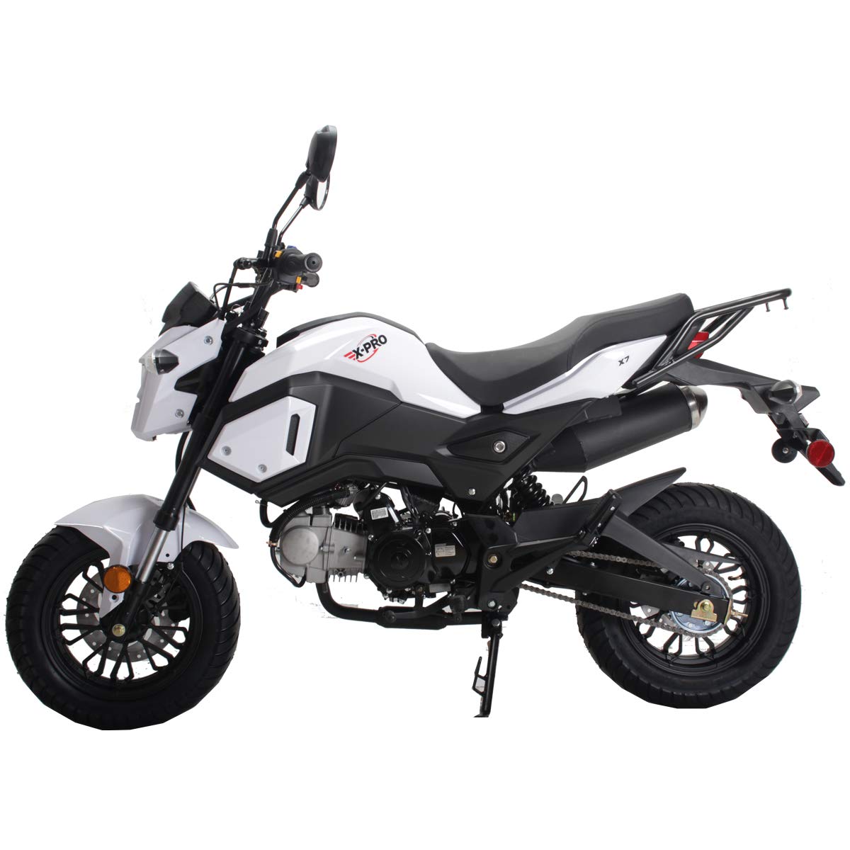 X-PRO 125cc Vader Gas Dirt Bike - Street Legal for Adults (White) - Off-Road & Urban Riding