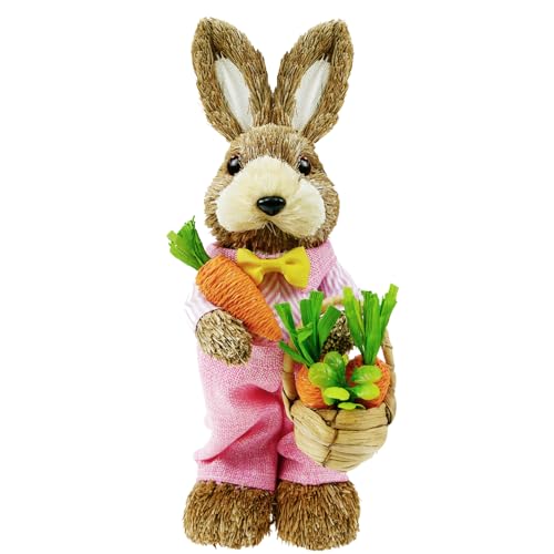 Pink Male Straw Bunny