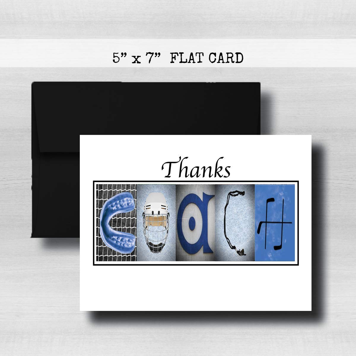 Personalized Hockey Coach Thank You Card - 5