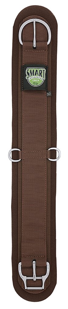 Weaver Leather Neoprene Smart Cinch with Roll Snug Cinch Buckle - Comfortable & Adjustable Horse Cinch for Western Saddles - Perfect for Trail Riding, Roping & Ranch Work