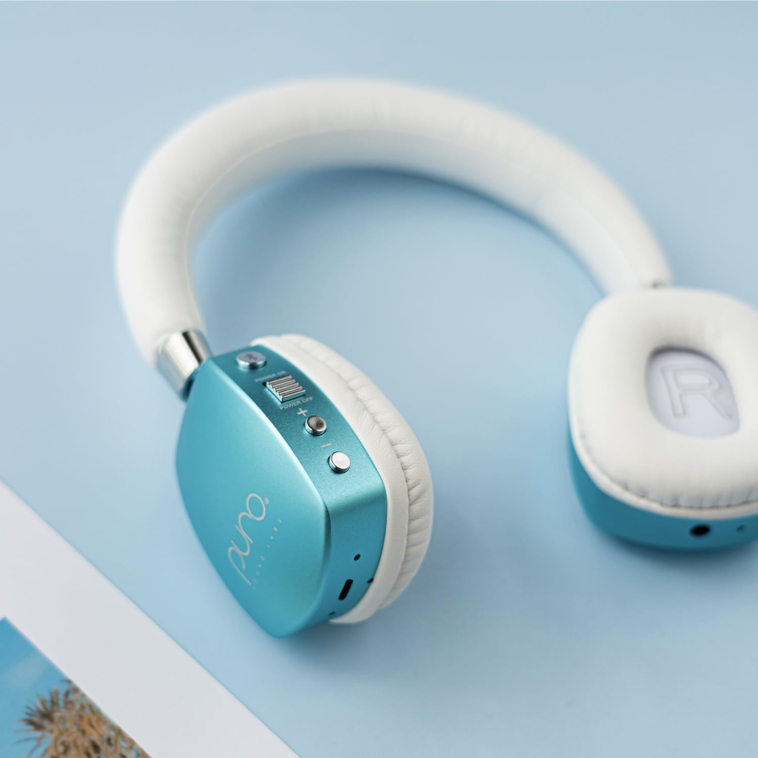 Puro Sound Labs PuroQuiet Plus Kids Bluetooth Headphones with Active Noise Cancelling - Volume Limited Safe Listening, Built-in Mic & Studio Sound - Lightweight On-Ear Design for School, Travel & Learning (Teal)