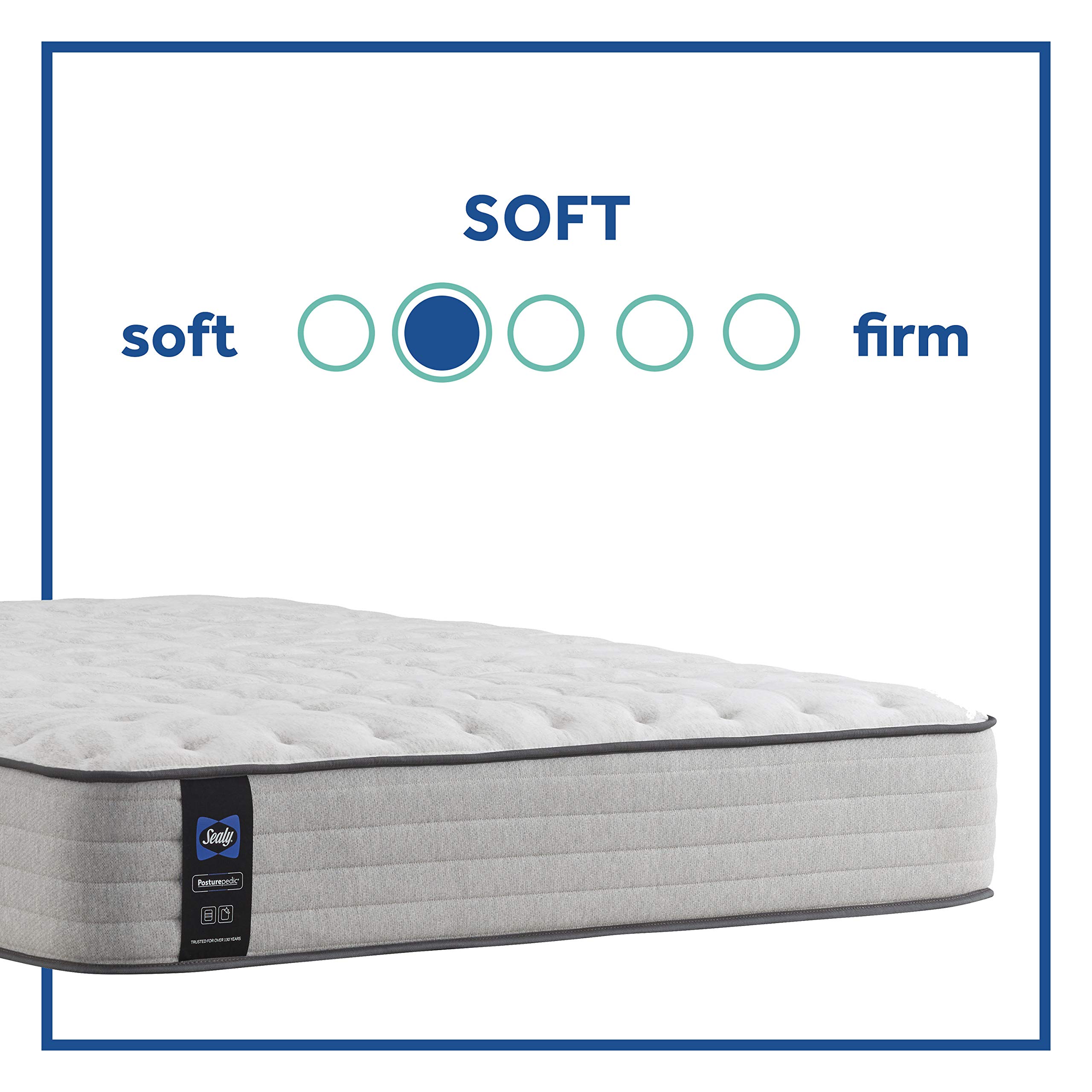 Sealy Posturepedic California King Mattress - Soft Feel with Rose Design for Spring & Summer | Perfect for Bedroom Comfort & Guest Rooms