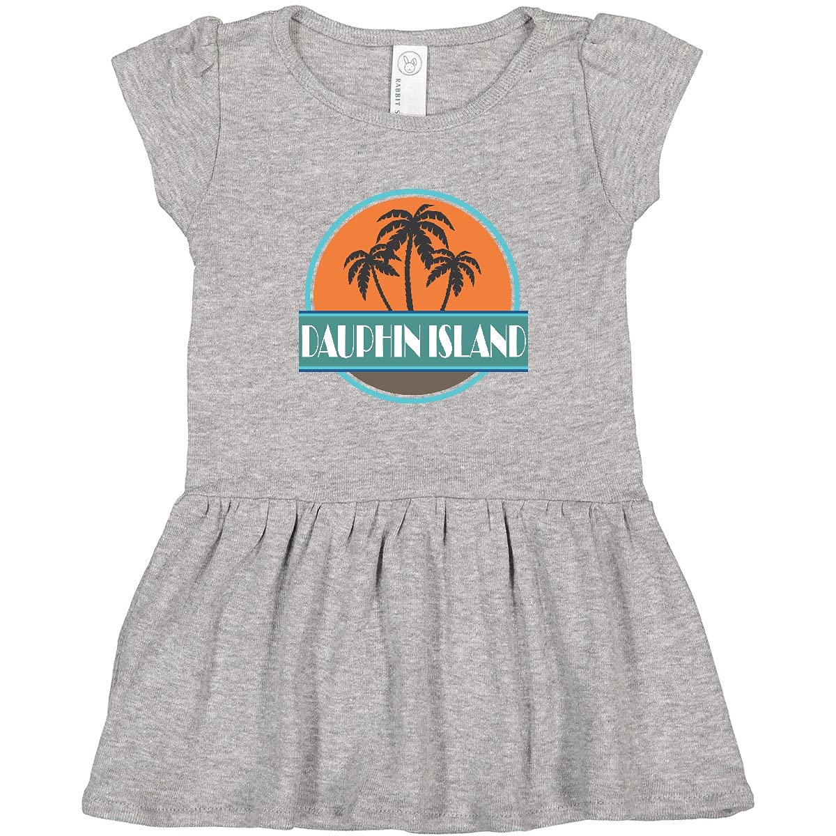 Inktastic Dauphin Island Alabama Vacation Toddler Dress - Cute Baby Girl Summer Outfit for Beach, Family Trips & Photoshoots