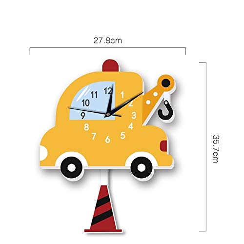 Creative Kids Wall Clock - Cute Cartoon Car Design for Children's Room & Kindergarten Decor | Early Education Learning Tool | Perfect for Bedrooms, Playrooms & Classroom Decor
