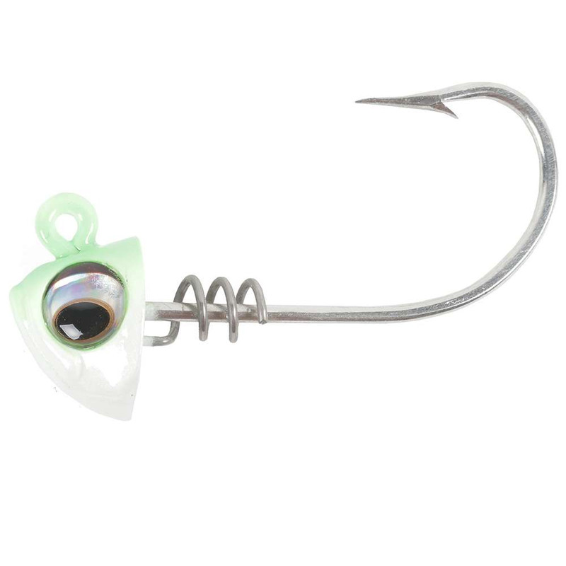 5-Pack 1 oz Screwlock Jig Heads for Bass Fishing - Weedless Soft Plastic Bait Hook for Freshwater & Saltwater Fishing Lures