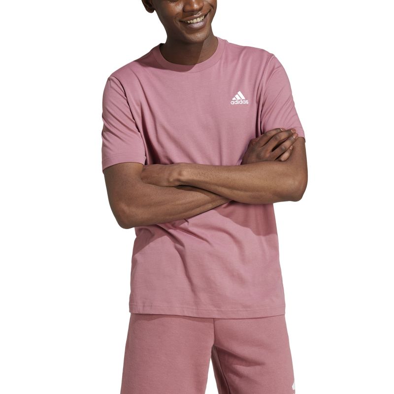 Adidas Men's Essentials Single Jersey Small Logo T-Shirt - Comfortable Casual Wear for Gym, Running & Everyday Outfits