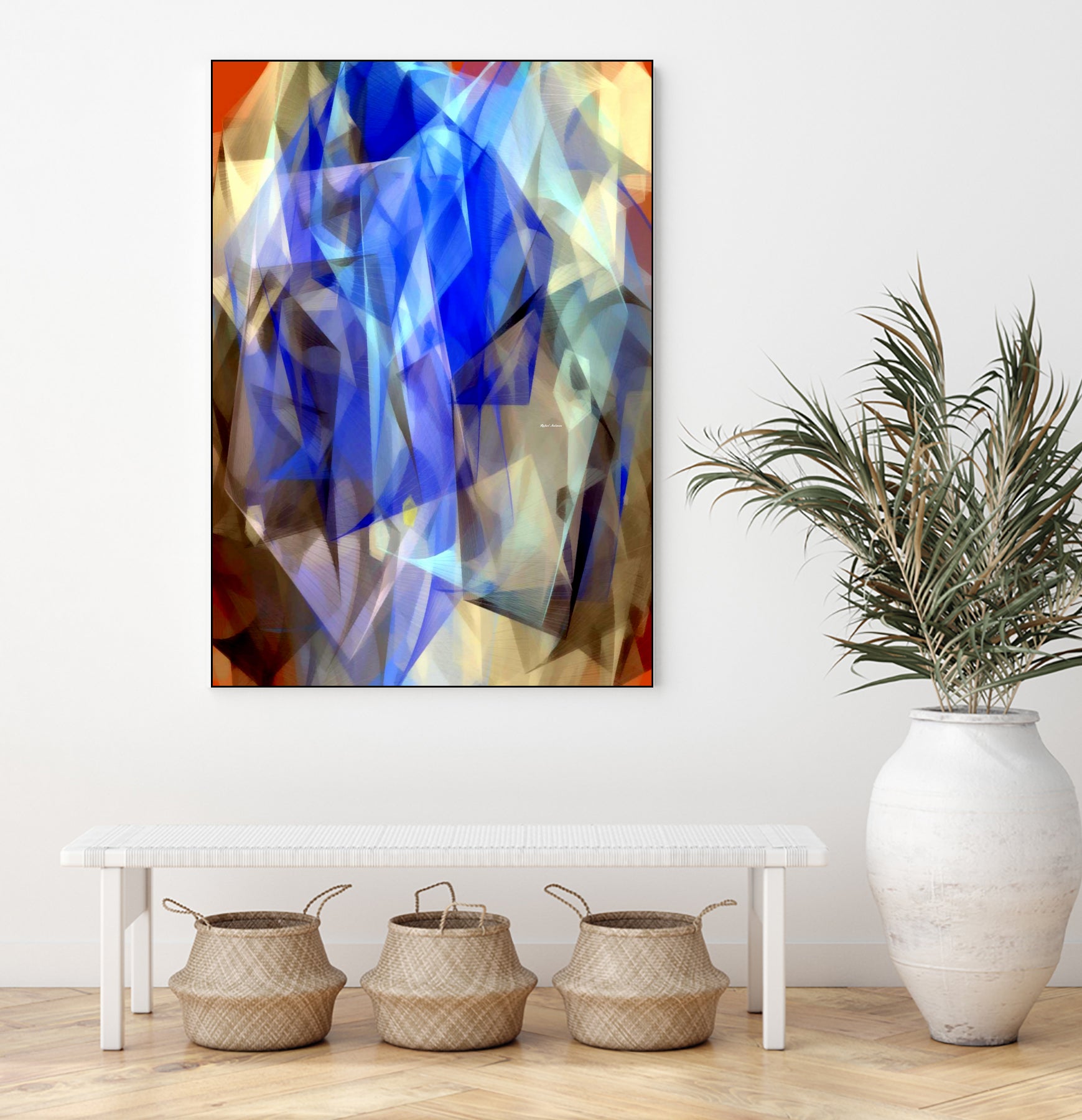 Abstract 3395 - Modern Abstract Wall Art Canvas Painting for Home & Office Decor | Perfect for Living Room, Bedroom, and Workspace Decoration