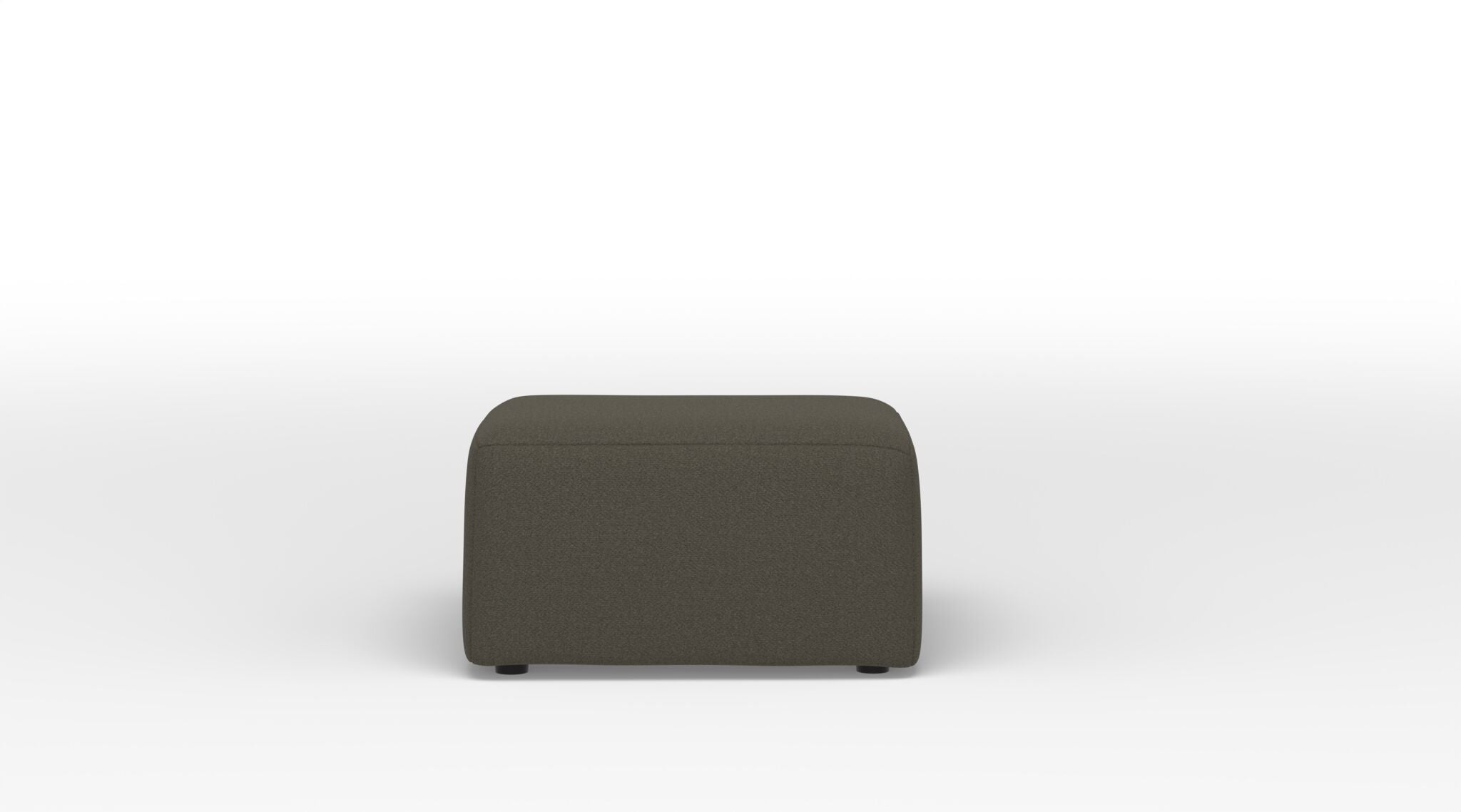Celeste Square Ottoman with Storage - Arlo Brown Fabric - Modern Living Room Footrest, Coffee Table, or Extra Seating - Perfect for Small Spaces and Home Decor