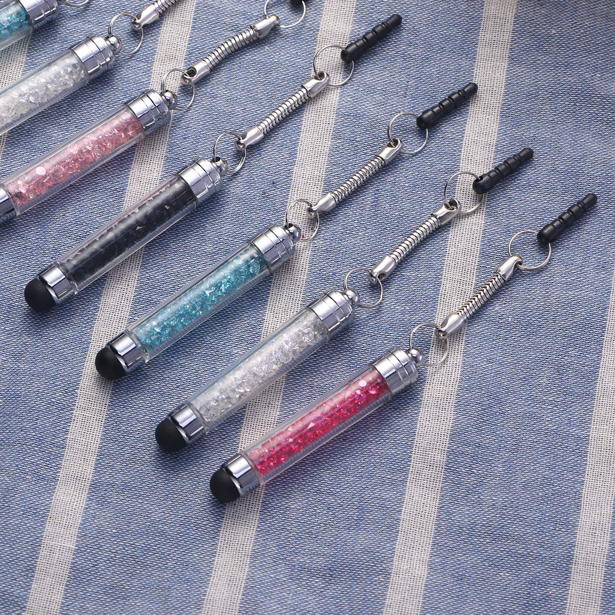 Hemobllo 5PCS Crystal Stylus Pens - Diamond Ballpoint Pen & Universal Touch Screen Stylus for iPhone, iPad, Samsung Tablets - Perfect for Writing, Drawing & Precise Screen Navigation