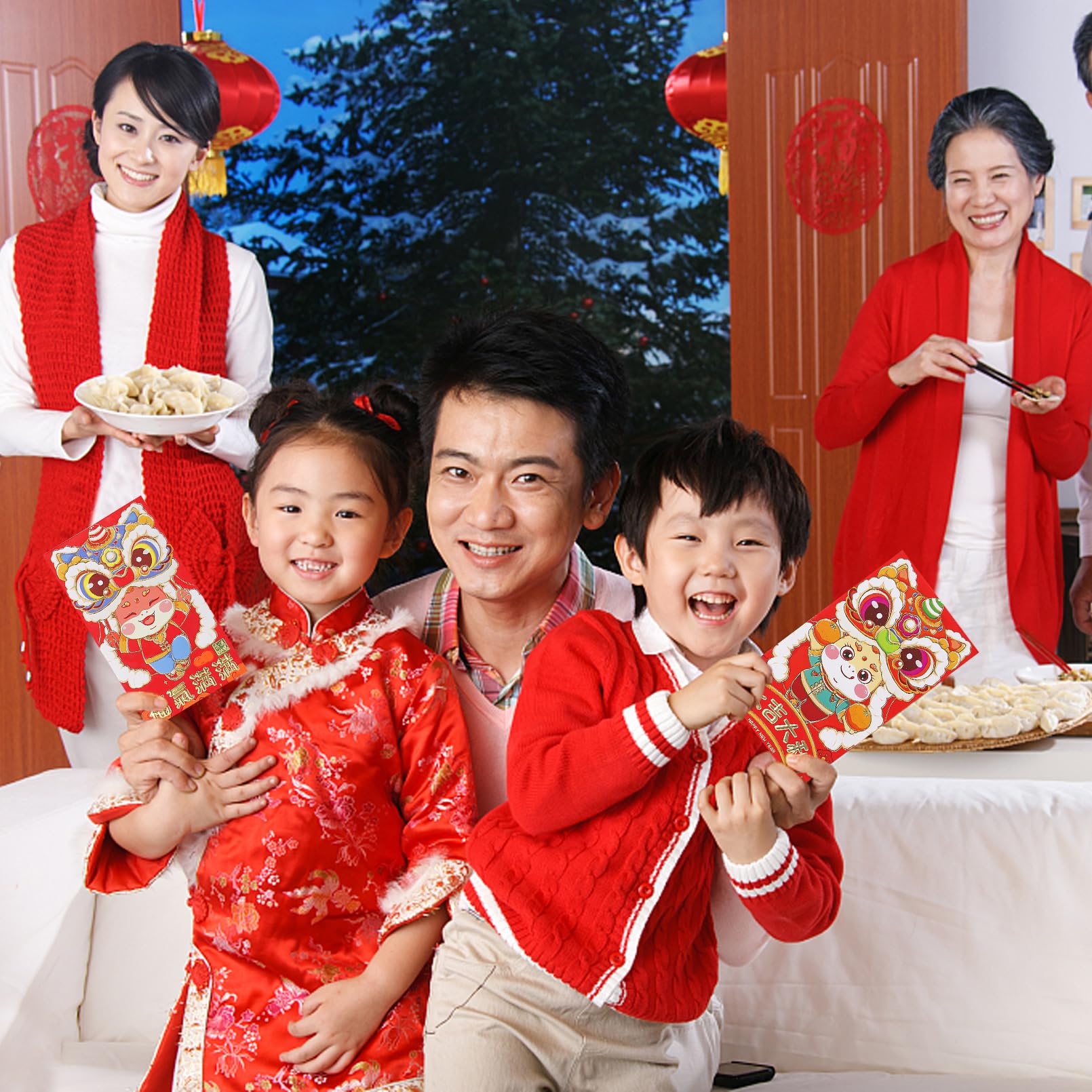 30PCS Chinese New Year Red Envelopes - Year of the Snake 2025 Lucky Money Envelopes (Hong Bao) for Cash Gifts - Traditional Chinese Spring Festival Celebration Supplies - Perfect for Lunar New Year, Weddings & Birthday Gifts