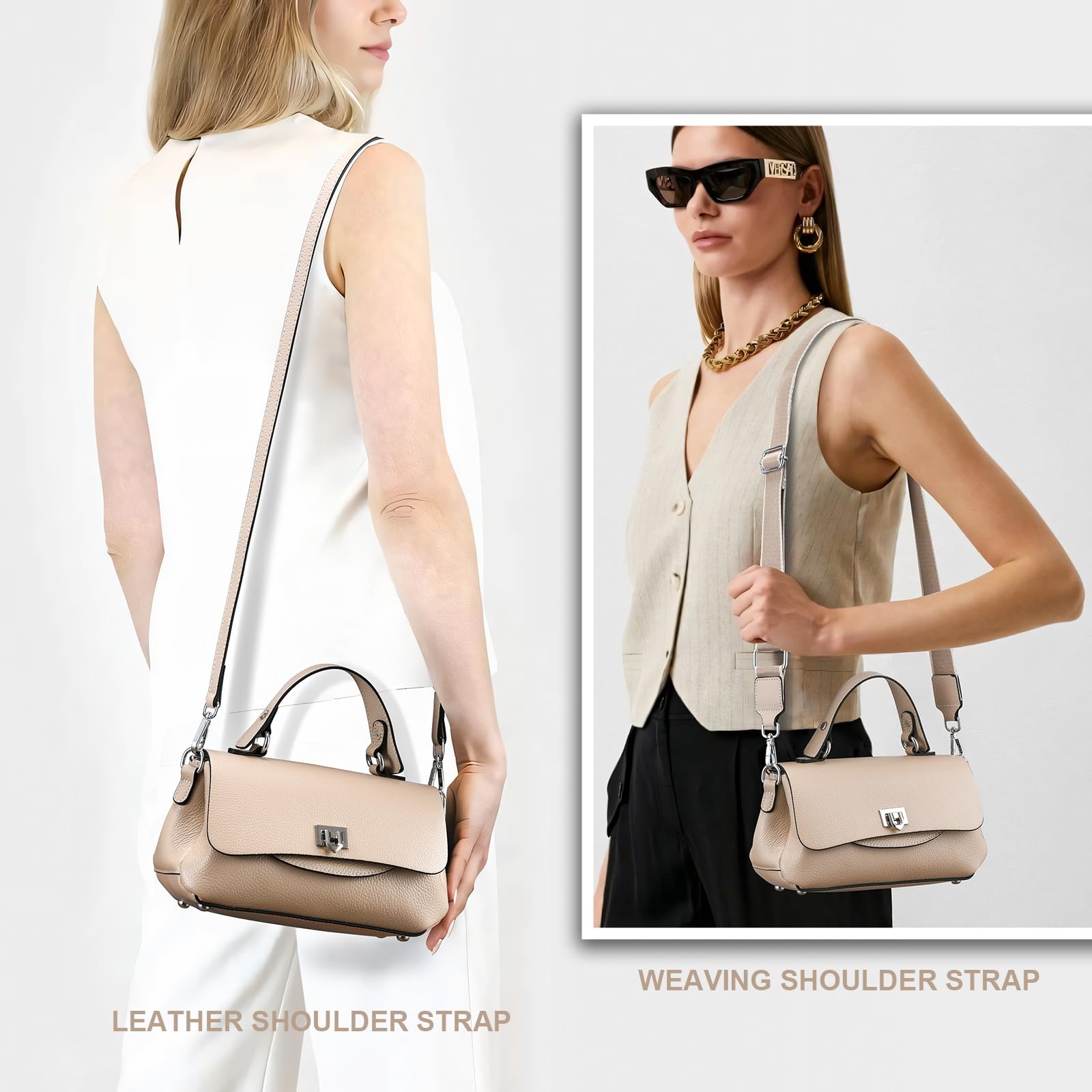 **Yonami Genuine Leather Crossbody Bags for Women - Stylish Small Shoulder Handbags & Designer Purses - Perfect for Everyday Use, Travel, and Casual Outings**