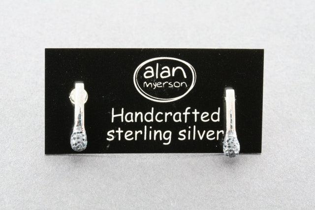 Burnt Match Stud Earrings - Sterling Silver Punk Gothic Jewelry for Women - Perfect for Parties, Concerts & Alternative Fashion