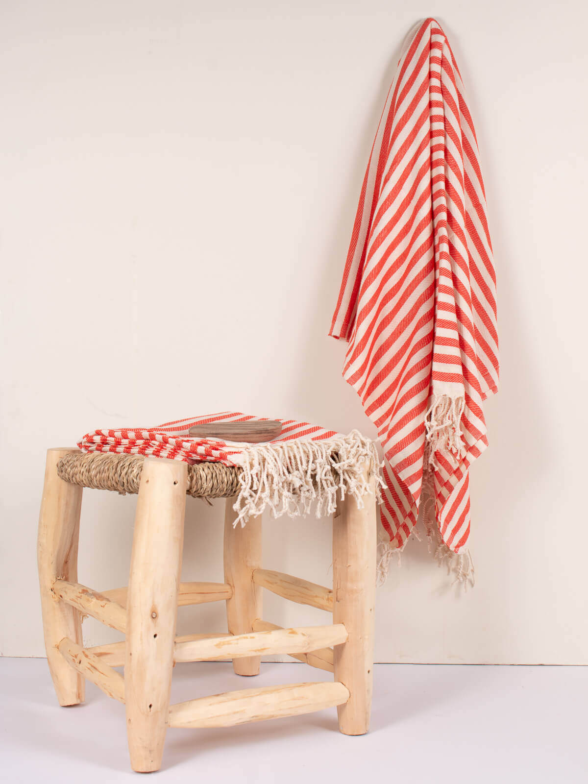 Premium Sorrento Hammam Towel - Soft & Absorbent Turkish Cotton Beach Towel, Orange - Perfect for Pool, Spa, Travel & Yoga