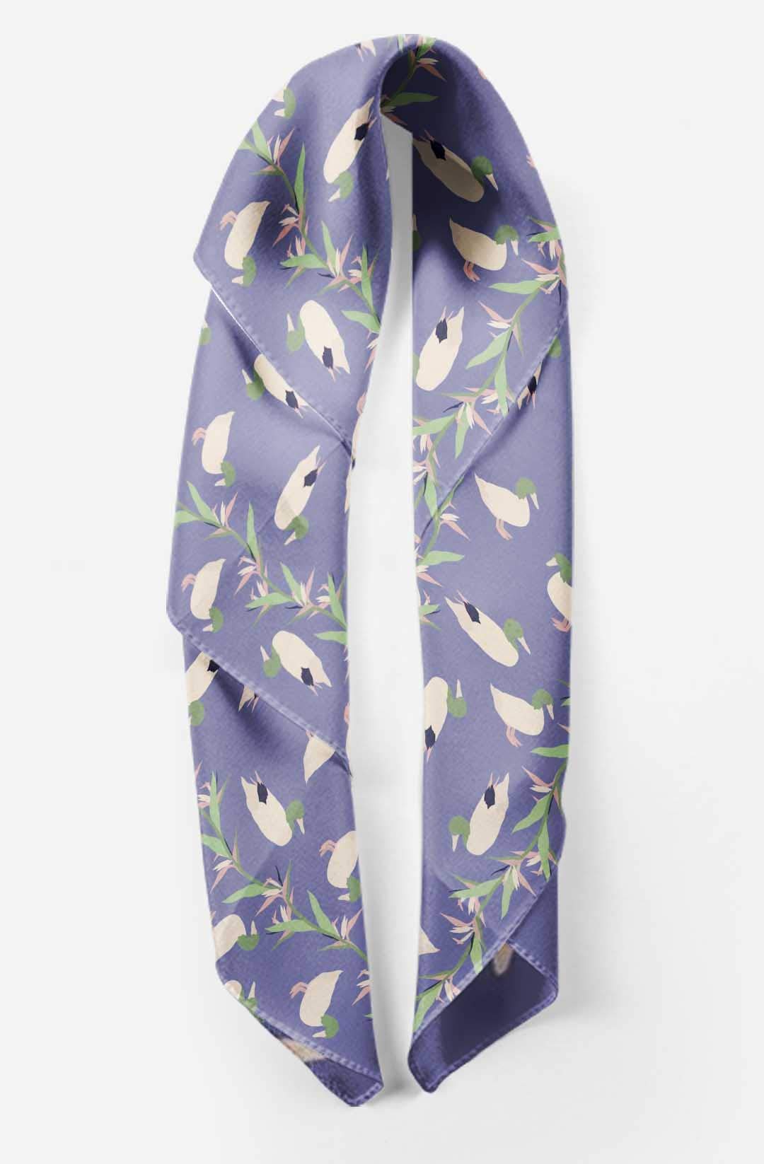 Bimba Printed Pure Silk Scarf for Women - Elegant Hair Wrap, Neck Scarf & Head Bandana - Perfect for Office, Travel and Special Occasions