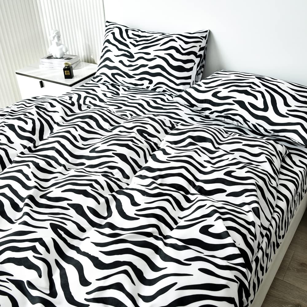 Luxury Black & White Leopard Print Queen Bed Sheet Set - Deep Pocket Fitted Sheet with Cheetah Animal Print for Girls, Women & Kids Bedroom Decor - Perfect for Wild Animal Themed Rooms & Teen Girls' Bedroom Makeovers