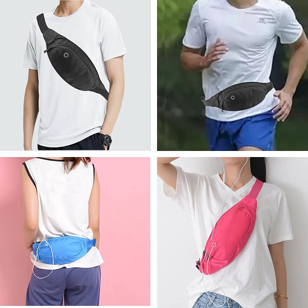 Waterproof Fanny Pack for Women & Men - Running, Hiking, Travel (Pink)