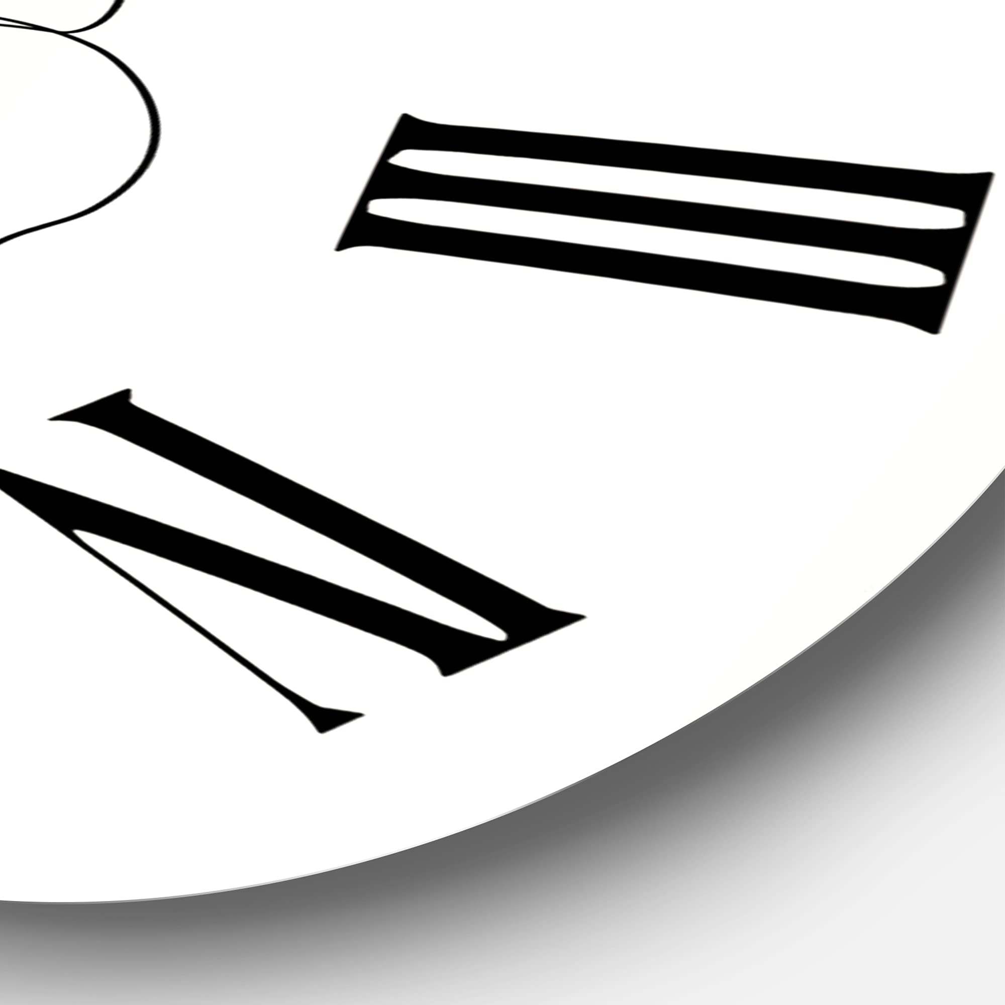 Abstract One Line Portrait Afro American Women Wall Clock - Large Modern Fractal Art Home Decor for Living Room, Bedroom & Office