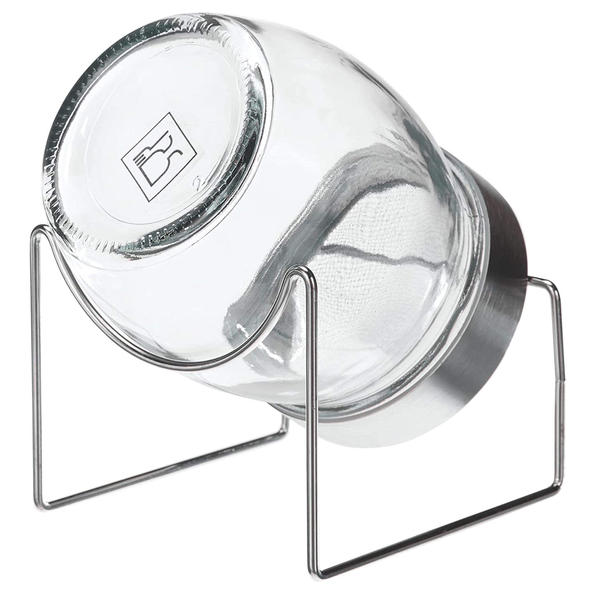 Organic Sprouting Jar Kit with Stainless Steel Mesh Lid & Ceramic Tray - Perfect for Homegrown Alfalfa, Broccoli & Bean Sprouts | Indoor Gardening & Healthy Eating