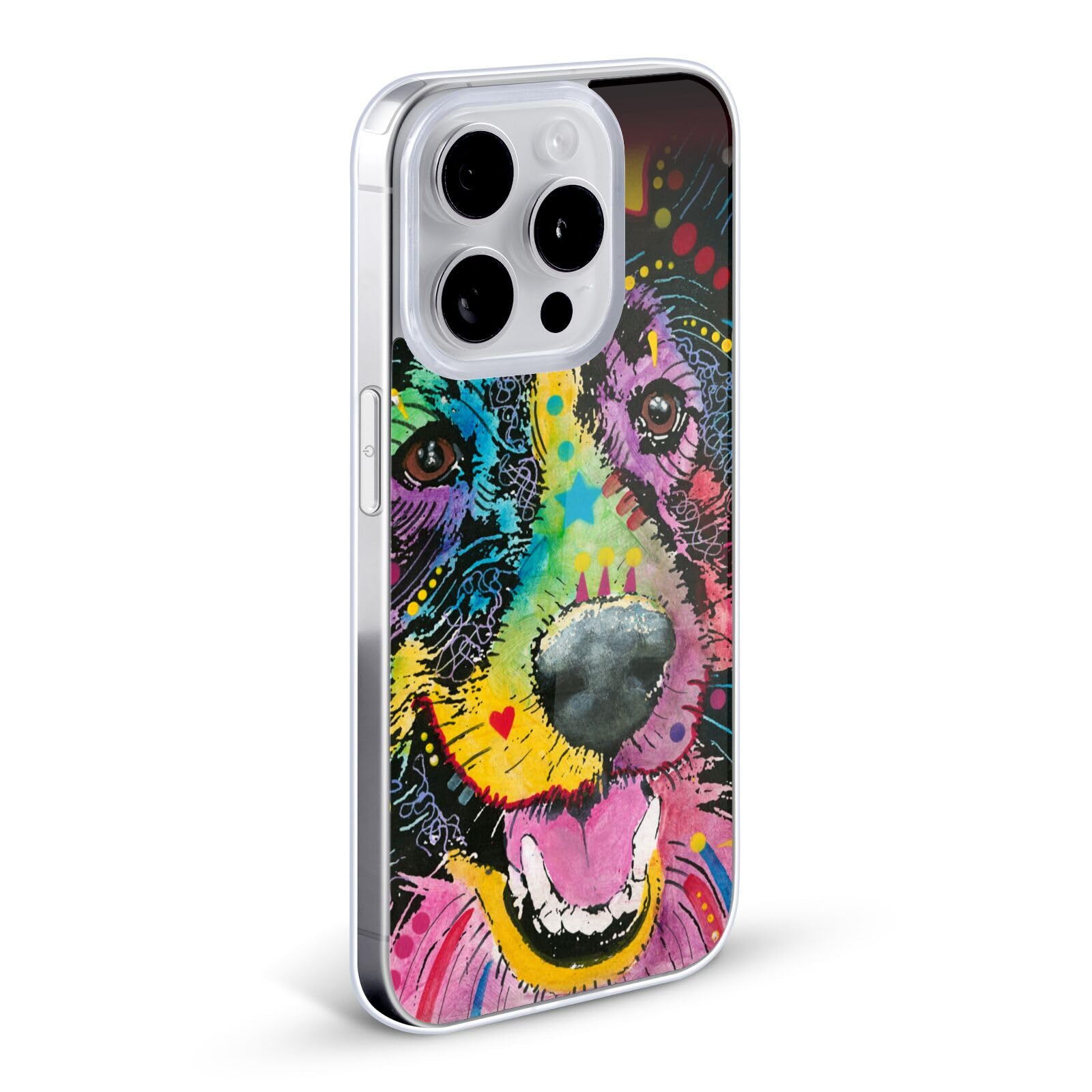 Officially Licensed Dean Russo Smiling Collie Dogs Soft Gel Phone Case for Apple iPhone 11 Pro Max - Cute Artistic Design, Durable Protection for Everyday Use, Work & Travel