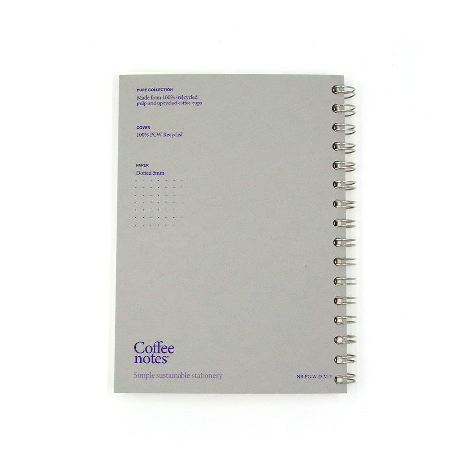 Coffeenotes Grande Wirebound Notebook Grey - Premium Lined Journal for Writing, Note Taking & Sketching - Perfect for Office, School & Creative Projects