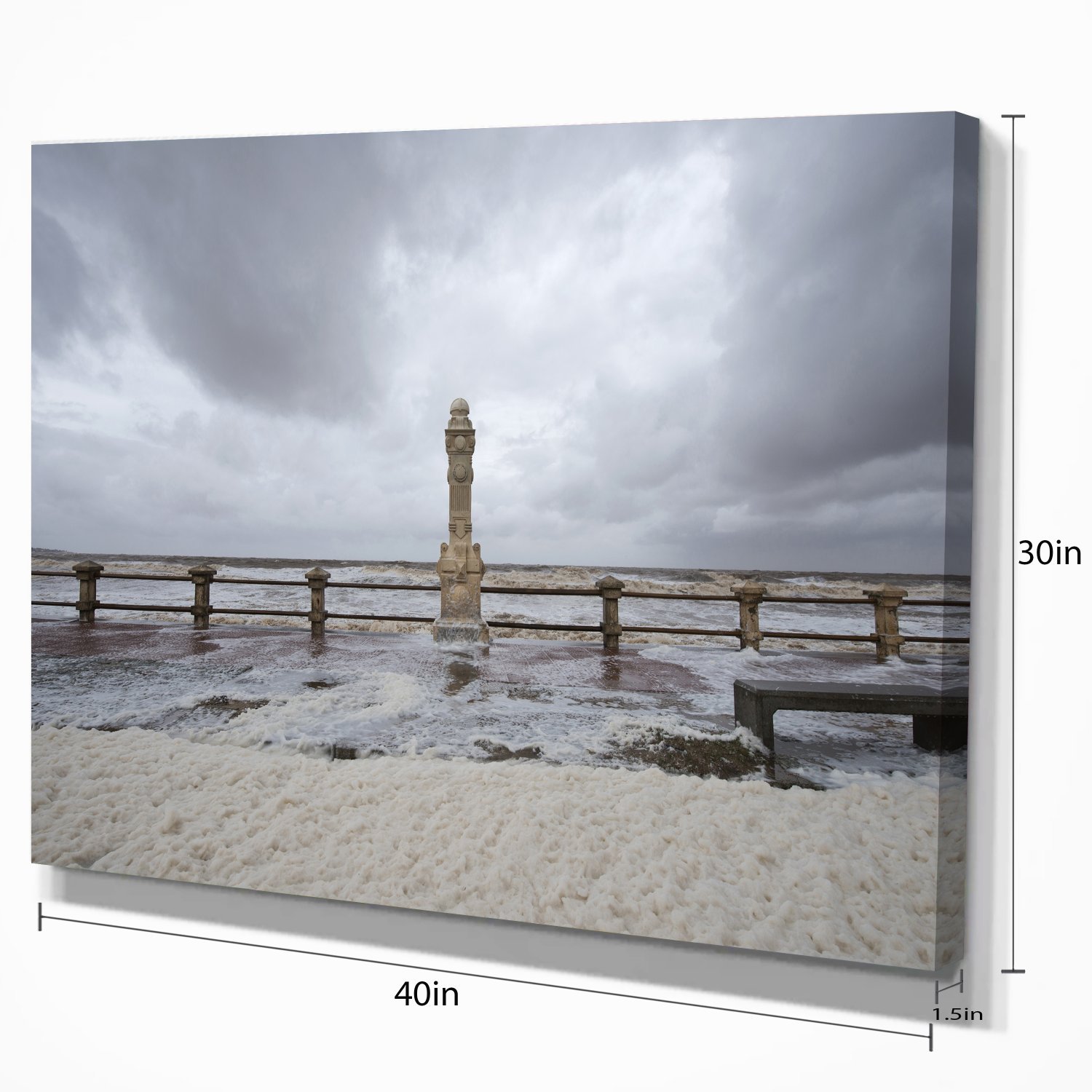 Uruguay Spring Storm Panoramic Bridge Canvas Art Print - Stunning Wall Decor for Living Room, Bedroom & Office