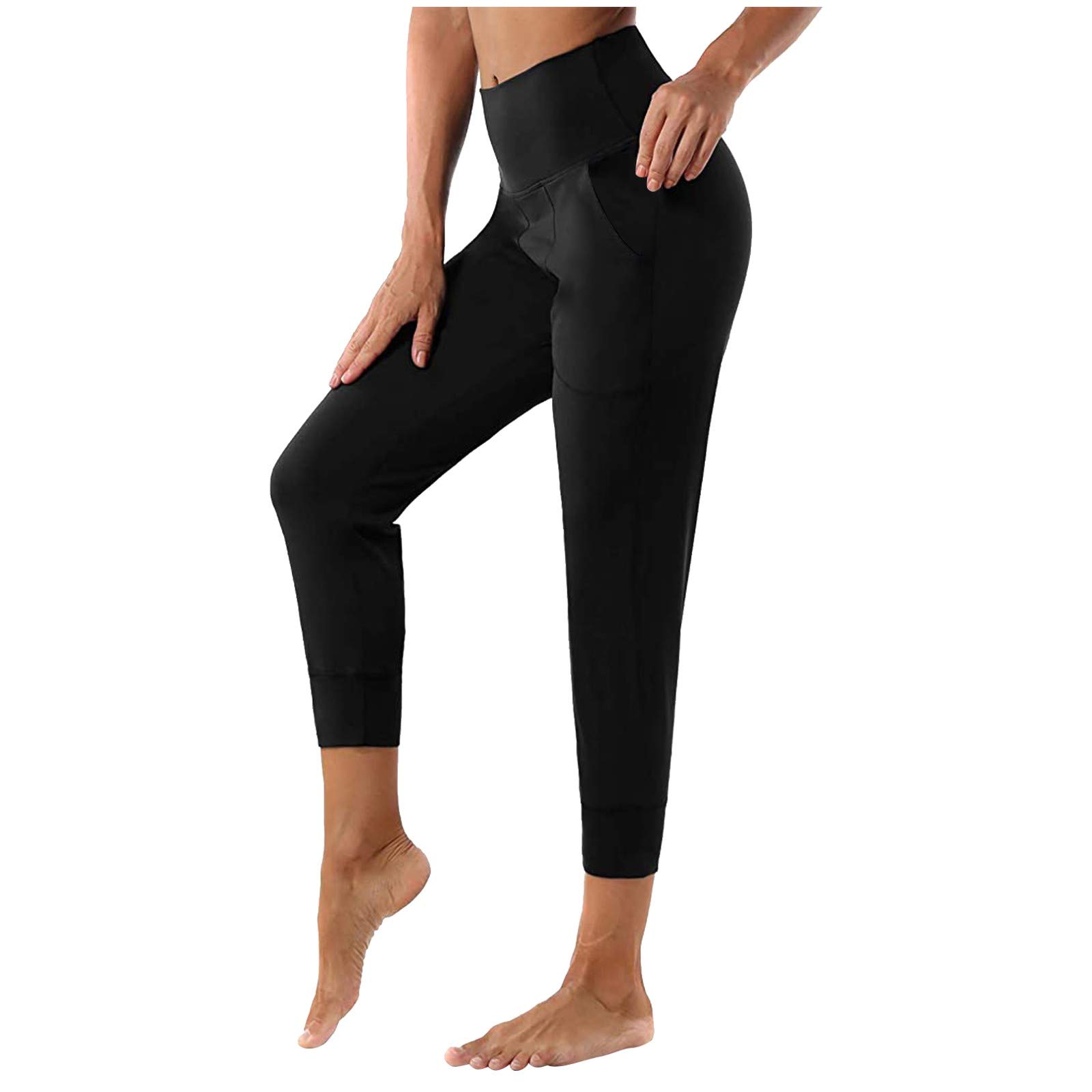 GXLONG Women's High Waist Yoga Pants - Workout Capris, Gym Leggings with Pockets - Comfortable Lounge & Jogger Pants for Yoga, Running, Travel & Home Wear