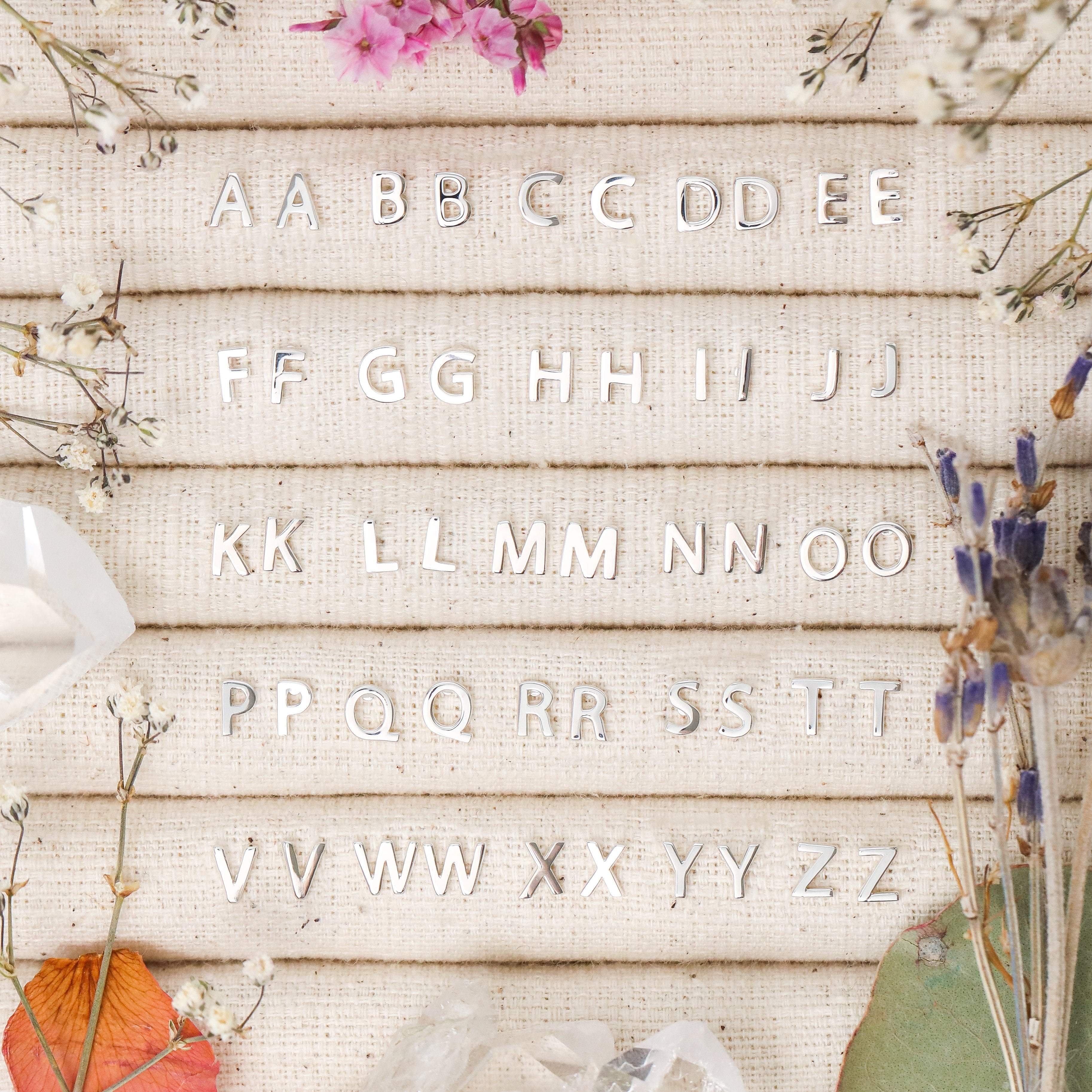 Alphabet Stud Earrings for Women - A-Z Letter Initials, Gold & Silver Plated, Hypoallergenic - Perfect for Gifts, Everyday Wear & Special Occasions